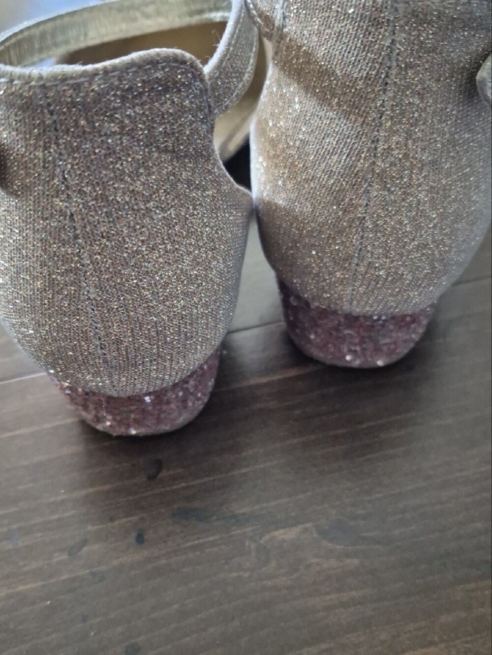 Kelly & Katie Pink Glitter Ankle-Strap Flats - Picture 2 of 6